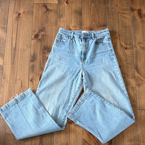 Abrand Denim - Abrand Light Blue High-Rise Wide Jeans